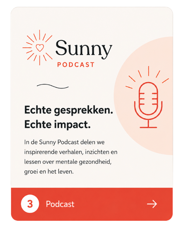 LinkedIn featured card Sunny Podcast, staand format