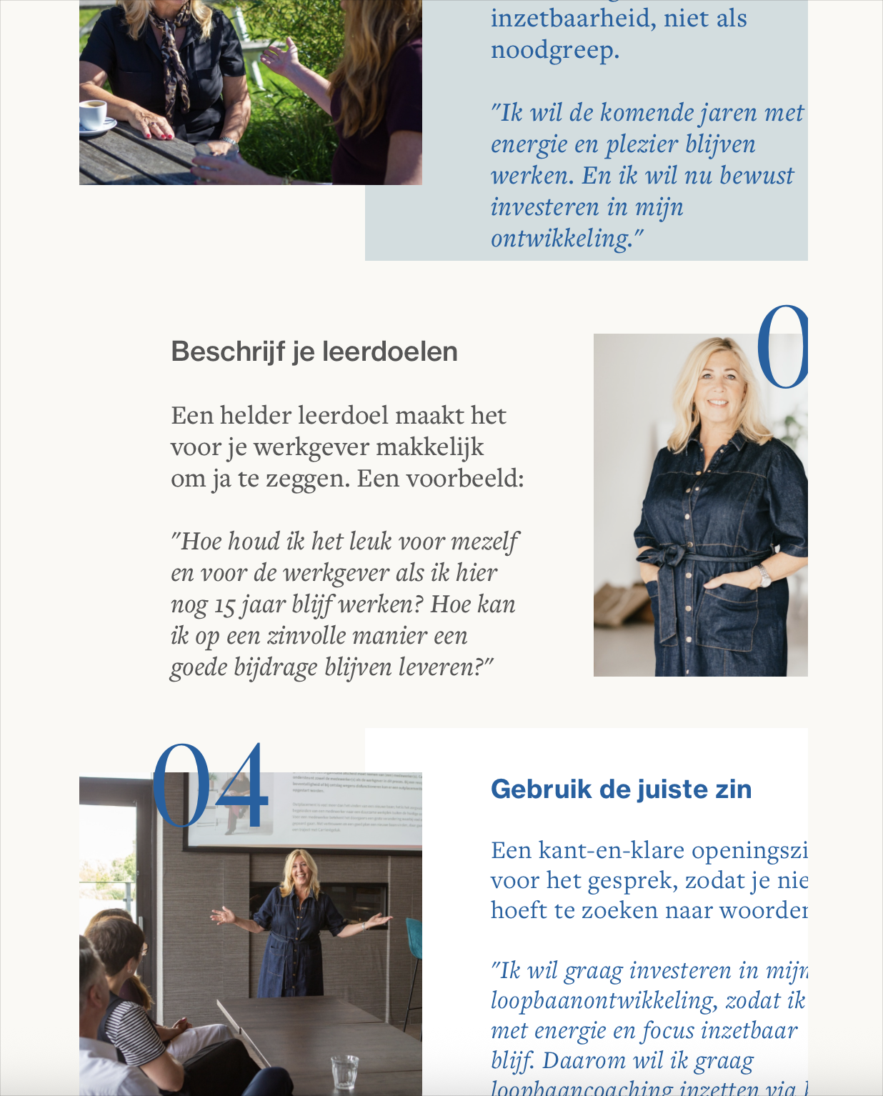 Spread uit het werkboek, leerdoelen beschrijven met tekst en beeld