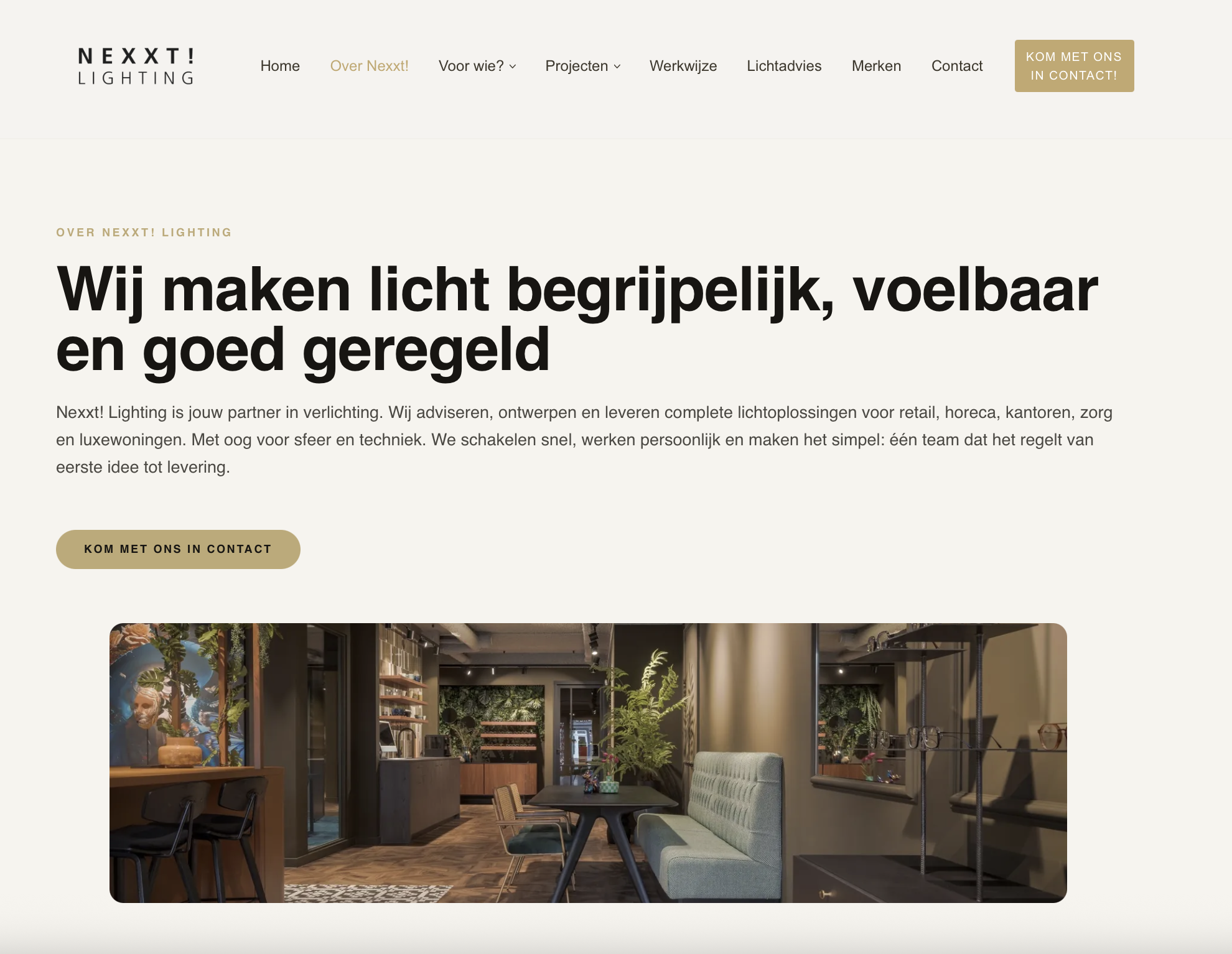 Over Nexxt! Lighting pagina